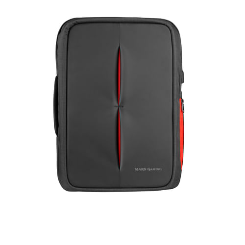 Mars Gaming MB2 zaino Nero, Rosso Alluminio, Nylon