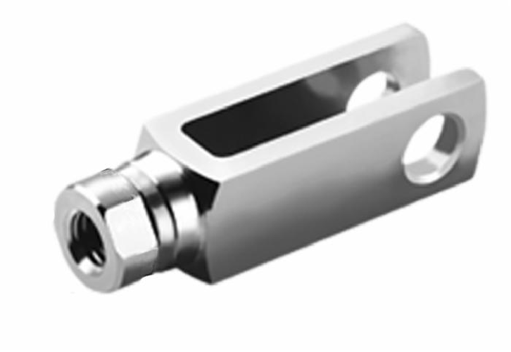 Forcella gambo rotante filetto M6 dx lunghezza 24mm confezione da 5 pezzi
