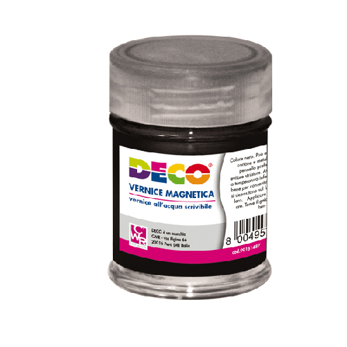 DECO Vernice lavagna magnetica all'acqua nero 120gr DECO