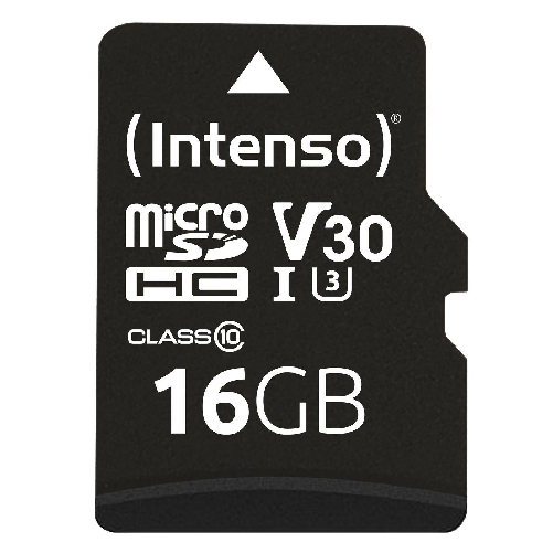Intenso 3433470 memoria flash 16 GB MicroSDHC UHS-I Classe 10 (16GB Intenso U3 Pro MicroSD Card)