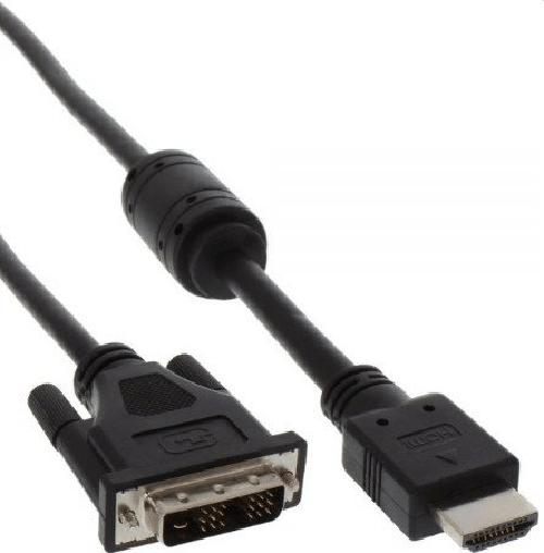 InLine 0.5m HDMI - DVI 18+1 - HDMI - DVI - Mnnlich - Mnnlich - Schwarz - Polybag (17659)