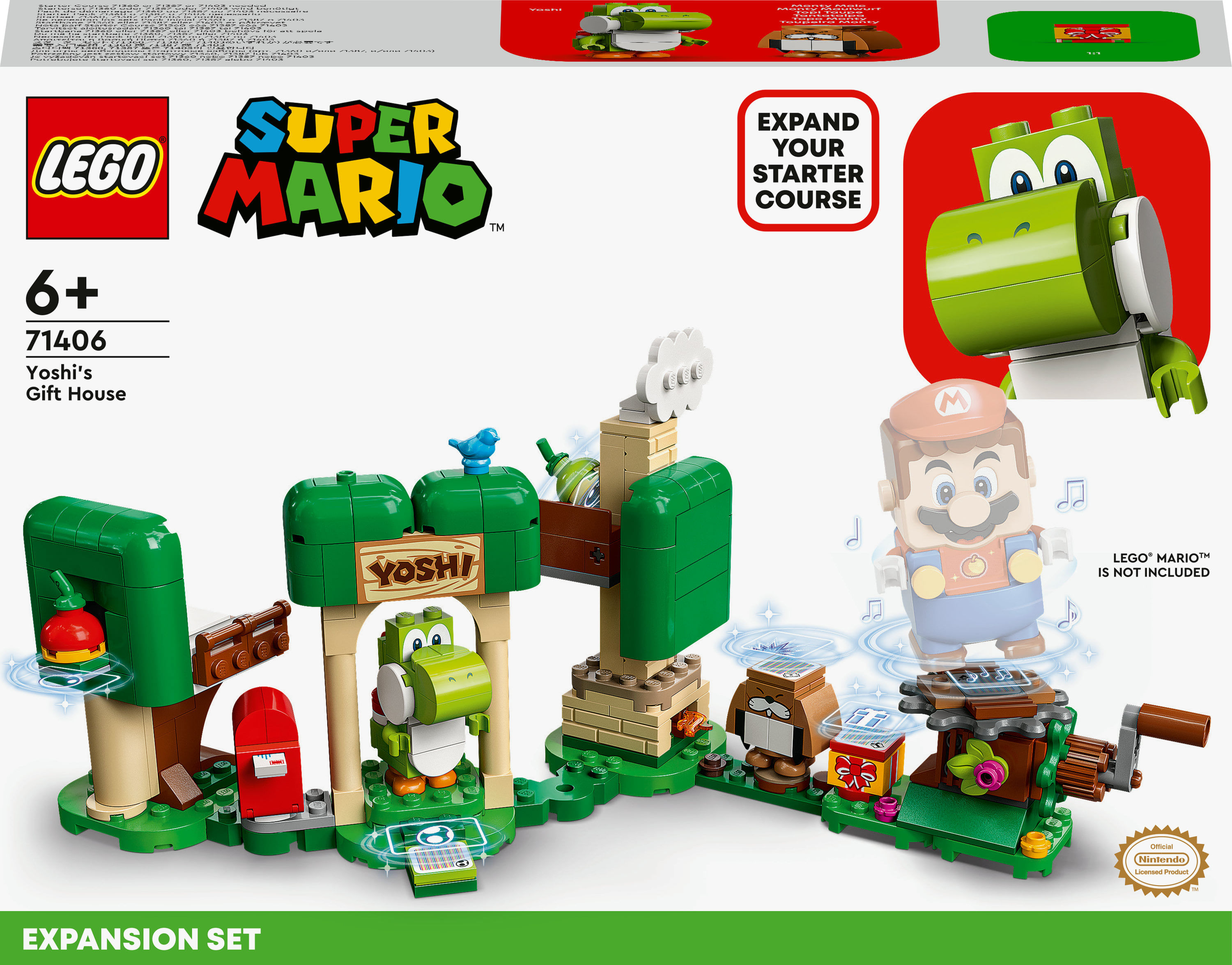 LEGO Super Mario 71406 Pack Espansione Casa dei Regali di Yoshi con 2 Figure LEGO Super Mario Pack espansione Casa dei regali di Yoshi