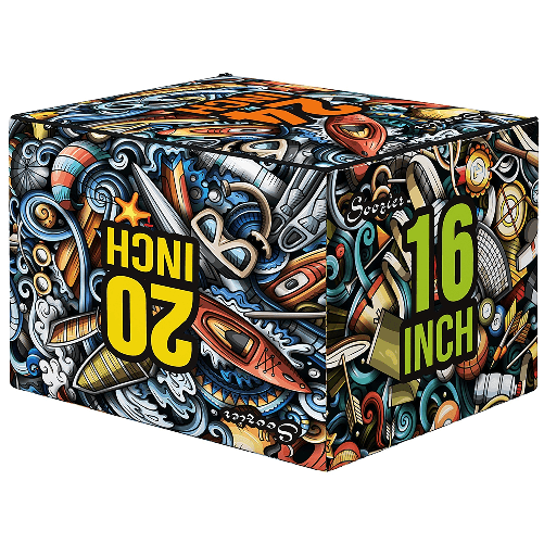 SPORTNOW Plyo Box 3 Altezze Jumping Box Antiscivolo per Casa e Palestra, 61x51x41 cm, Multicolore