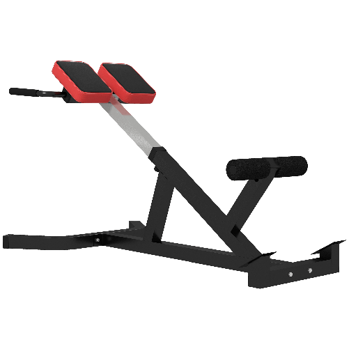 SPORTNOW Sedia Romana ad Altezza Regolabile con Imbottitura Spessa, in Acciaio e PU, 126x70x67-84 cm, Nera