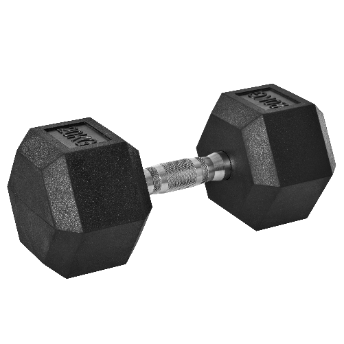 HOMCOM Manubrio Esagonale da 20kg in Acciaio e Gomma per Workout in Palestra, Casa e Ufficio, Nero