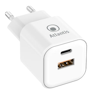 Atlantis alimentatore atlantis universale per smartphone e tablet p008-pd35gn-2u ac 35w output 1xusb 1xusb Atlantis Land P008-PD35GN-2U Caricabatterie