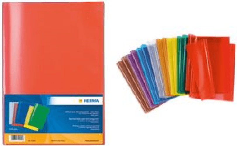 HERMA Heftschoner, DIN A5, aus PP, transparent-braun gepackt zu 25 St¼ck - 25 St¼ck (7487)