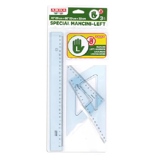 ARDA SET DISEGNO PER MANCINI RIGA 30CM E SQUADRE DA 45 E 60 ARDA