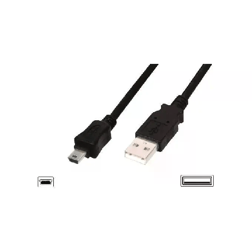 Digitus LogiLink CU0014 cavo USB USB 2.0 1,8 m USB A Mini-USB B Nero Digitus Cavo Usb 2.0 Mini ''B'' 5 Poli Mt.1.80 (Ak 672M-2)
