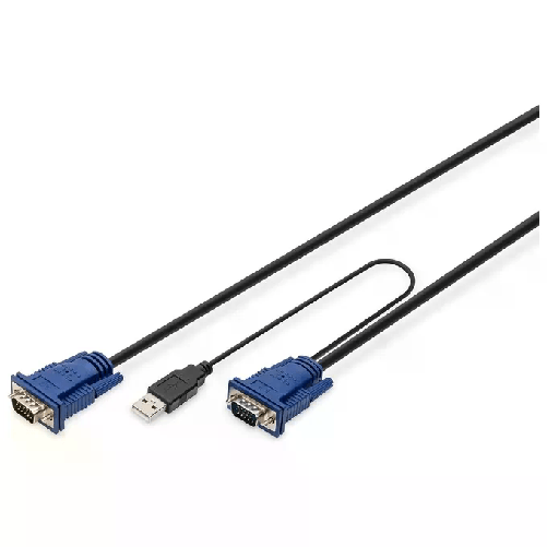Digitus cavo triplo per console con switch kvm per server usb-ps2 - mt. 1,80 Digitus Cavo USB KVM per consolle KVM