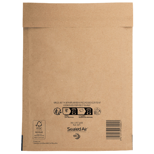50 Buste imbottite GOLD J 30x44cm UTILE avana - conf.risparmio MAIL LITE