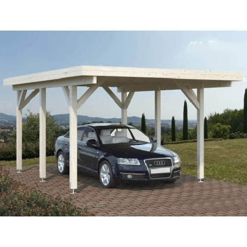 Carport in Legno per Auto 315X372 Tettoia Pergola Garage