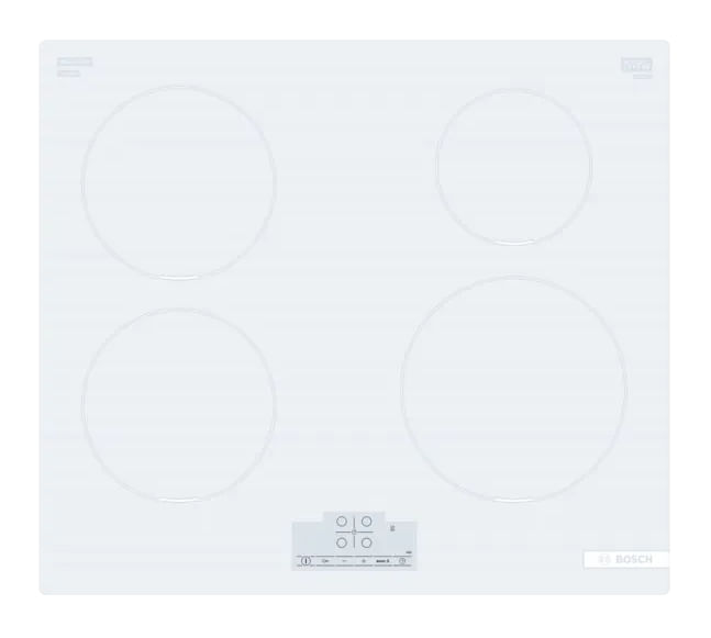 Bosch Serie 4 PIV83KHC1E Bianco Da incasso 59.2 cm Piano cottura a induzione 4 Fornello(i)