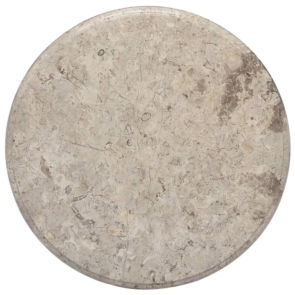 VidaXL Piano per Tavolo Grigio Ø50x2,5 cm in Marmo VidaXL 149194 parte di tavolo