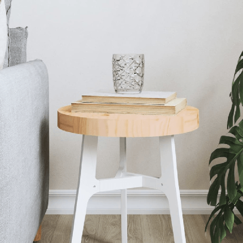 VidaXL Piano Tavolo Rotondo Ø30x3 cm in Legno Massello di Pino VidaXL 833655 parte di tavolo