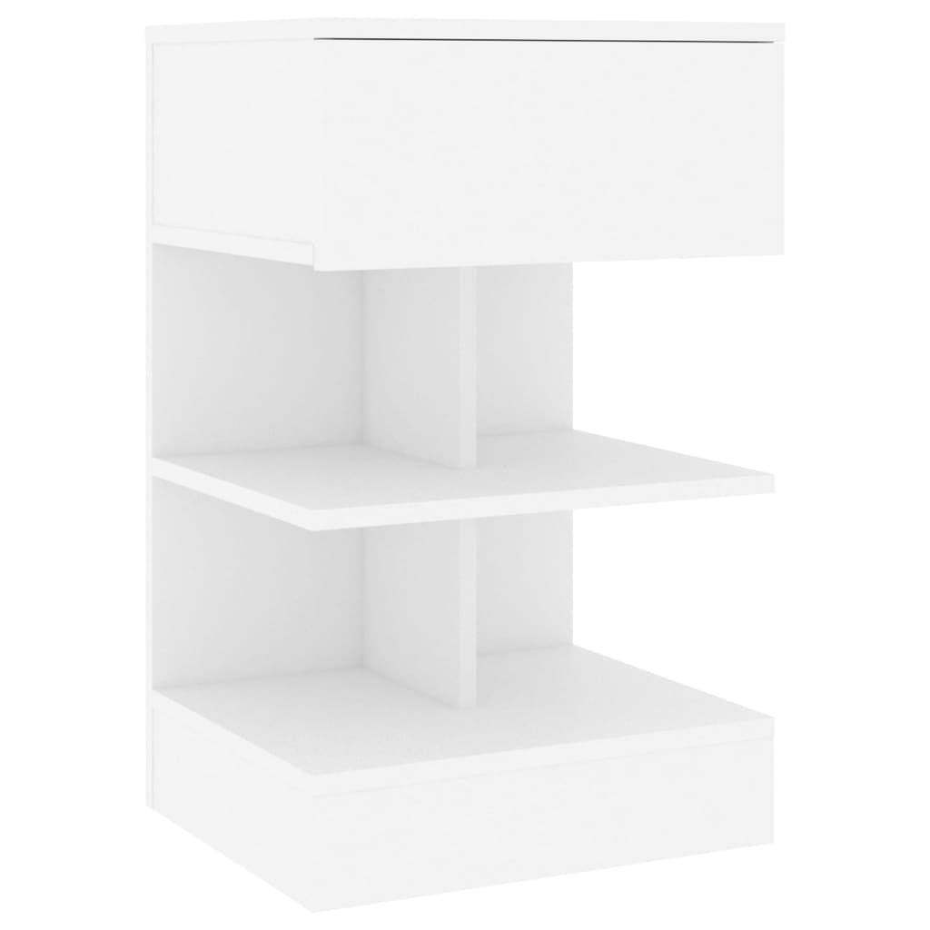 VidaXL Comodini Bianchi 2 pz 40x35x65 cm in Legno Ingegnerizzato VidaXL 808649 comodino Bianco
