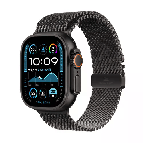 Apple Watch Ultra 2 Titanium Cellular 49mm titanium case black, Milanaise titanium bracelet black M Apple Watch Ultra 2 GPS + Cellular 49mm Cassa Tita