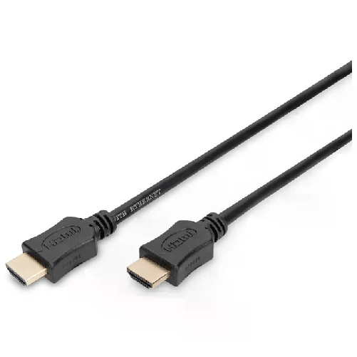 Assmann Cavo Di Collegamento Hdmi 3D Con Ethernet Connettori Dorati Mt. 5 Tripla Schermatura Digitus HDMI ad alta velocità con cavo di collegamento Et