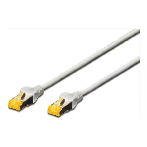 Digitus cavo rete s-ftp cat.6a doppia schermatura lsoh colore grigio mt. 0,25 Digitus Cavo patch CAT 6A S/FTP