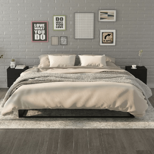 VidaXL Comodini 2 pz Neri 40x35x47,5 cm VidaXL 811991 comodino Nero