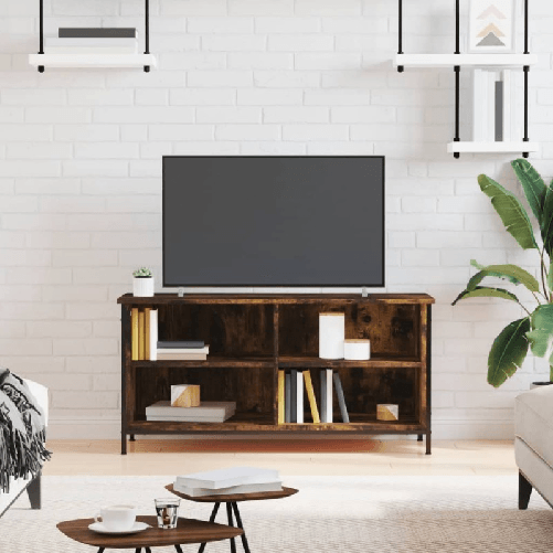 VidaXL Mobile TV Rovere Fumo 100x40x50 cm in Legno Multistrato VidaXL 832775 supporto TV e sistema audio