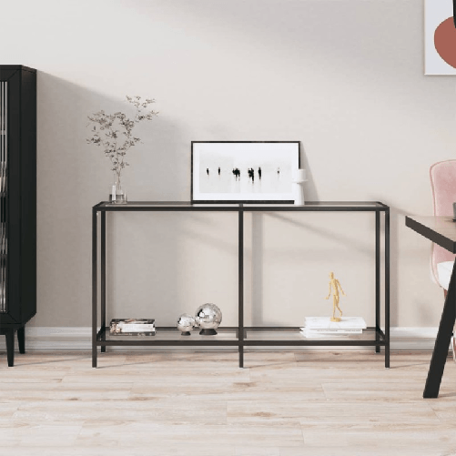 VidaXL Tavolo Consolle Trasparente 140x35x75,5 cm in Vetro Temperato VidaXL 331694 tavolino da caffè, comodino e consolle da soggiorno