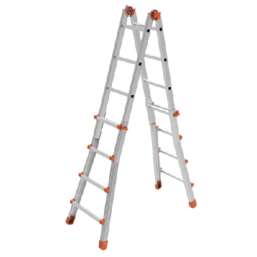 MARCHETTI SCALA TELESCOPICA ALLUMINIO 8+8 GRADINI Squadra PiU'