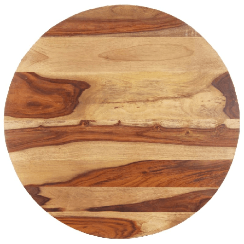 VidaXL Piano Tavolo Legno Massello di Sheesham Rotondo 25-27 mm 40 cm VidaXL 285972 parte di tavolo