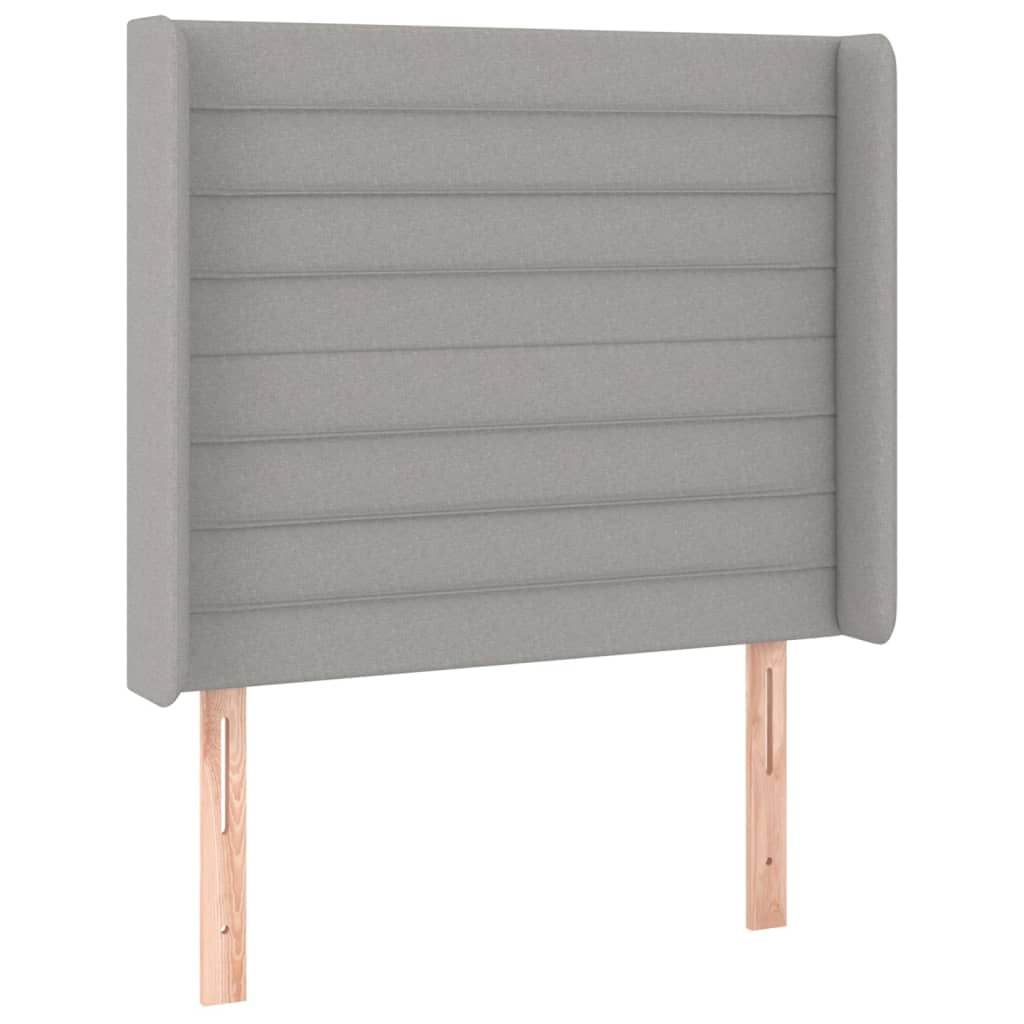 VidaXL Testiera ad Orecchio Grigio Chiaro 163x16x78/88 cm in Tessuto VidaXL 3118914 testiera e pedana Grigio chiaro