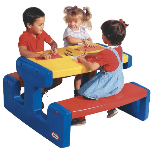 Little Tikes Tavolino da Picnic Grande Little Tikes - Per 6 Bambini Little Tikes Large Picnic Table