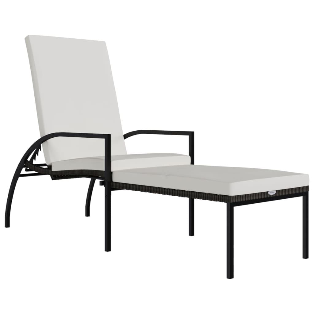 VidaXL 317628 sedia da esterno Salone Seduta imbottita Acciaio galvanizzato, Poliestere, Rattan sintetico Crema, Bianco