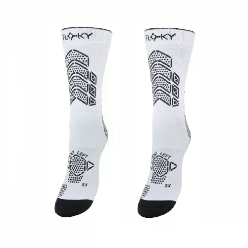 FLOKY calze AXSIST 2.0 Calza biomeccanica da calcio M/L BIANCO