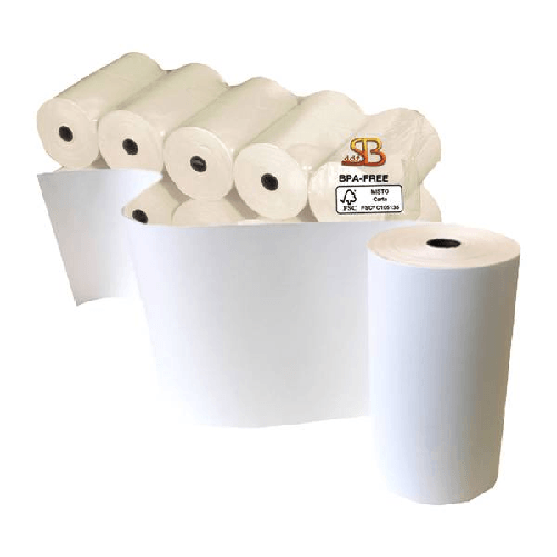 SABACART Blister 10 rotoli carta termica 55gr BPA free 57mm x 25mt (per calc./stamp.) SA.BA.CART 3120057025CX carta termica