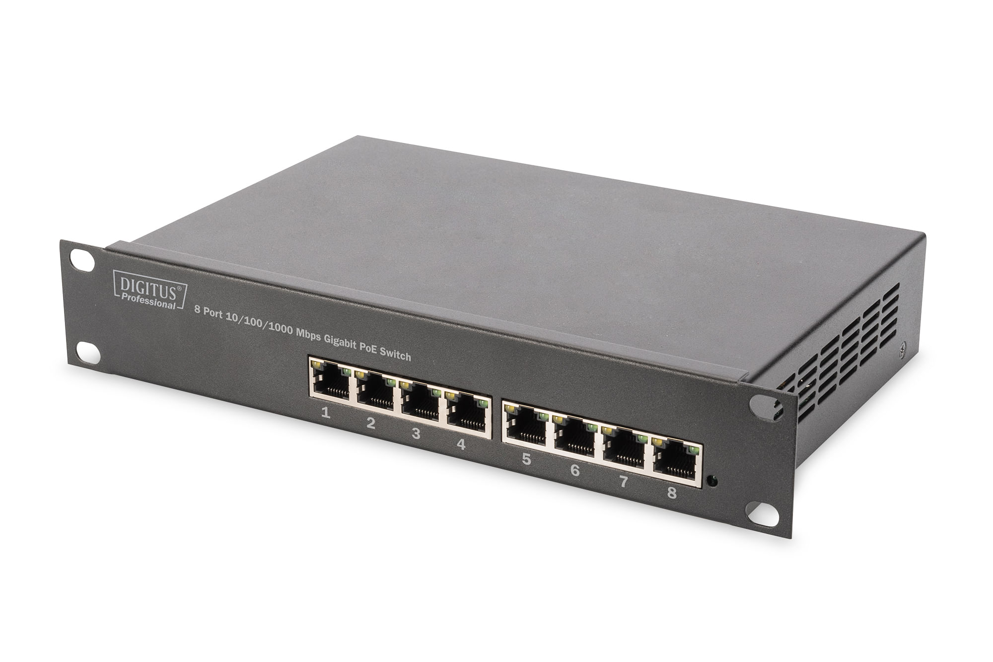 Digitus DN-95317 switch di rete Non gestito Gigabit Ethernet (10/100/1000) Grigio Supporto Power over Ethernet (PoE) Digitus Switch Gigabit Ethernet P