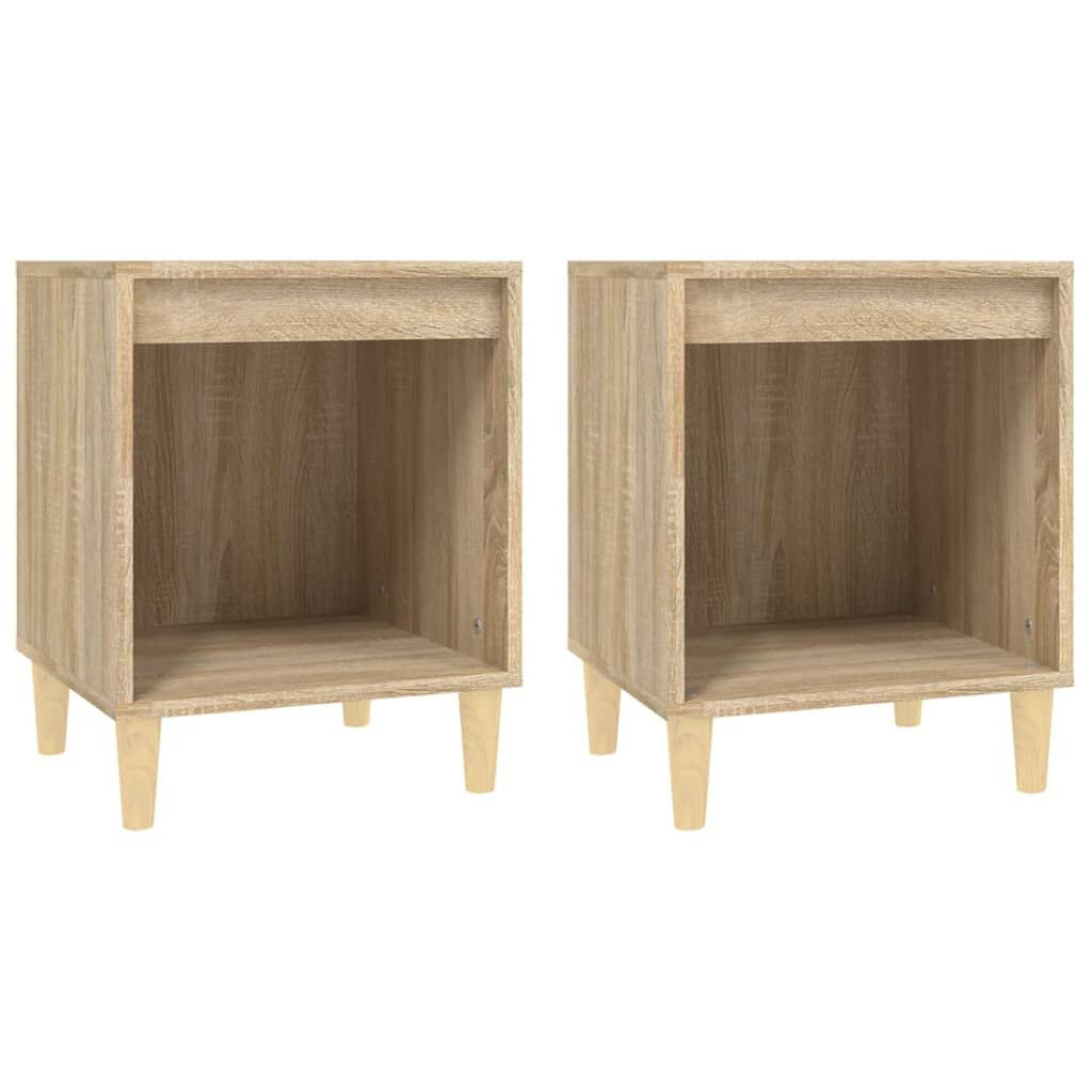 VidaXL Comodini 2 pz Rovere Sonoma 40x35x50 cm VidaXL 821865 comodino Quercia