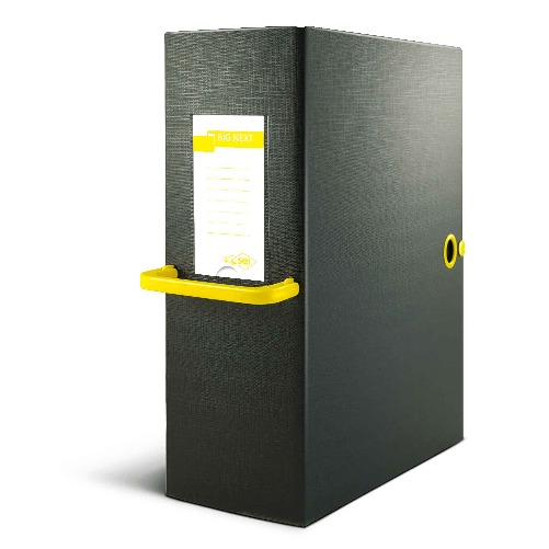 SEI ROTA Scatola archivio Big Next 160 nero/giallo 25x35cm dorso 16cm SEI Rota Big Next 160 raccoglitore Nero, Giallo Cartoncino