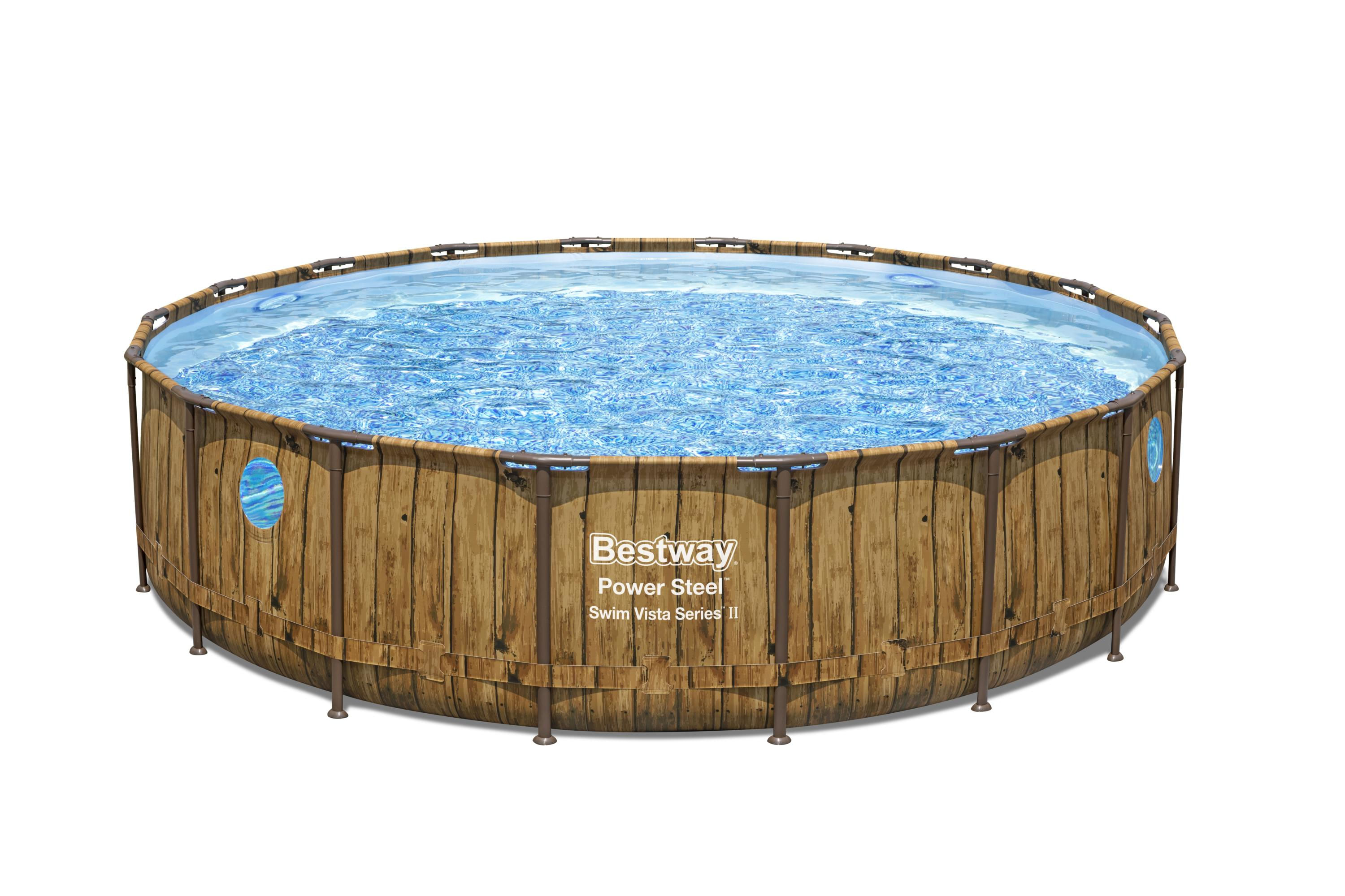 Bestway 56977 piscina fuori terra Piscina con bordi Piscina rotonda 23062 L Marrone Bestway Set Piscina Power Steel 549x122 cm