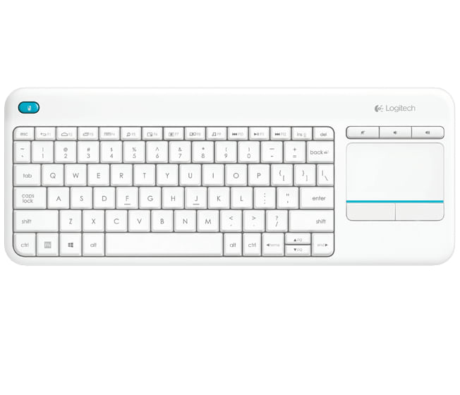 Logitech K400 Plus Tv tastiera RF Wireless QWERTZ Tedesco Bianco