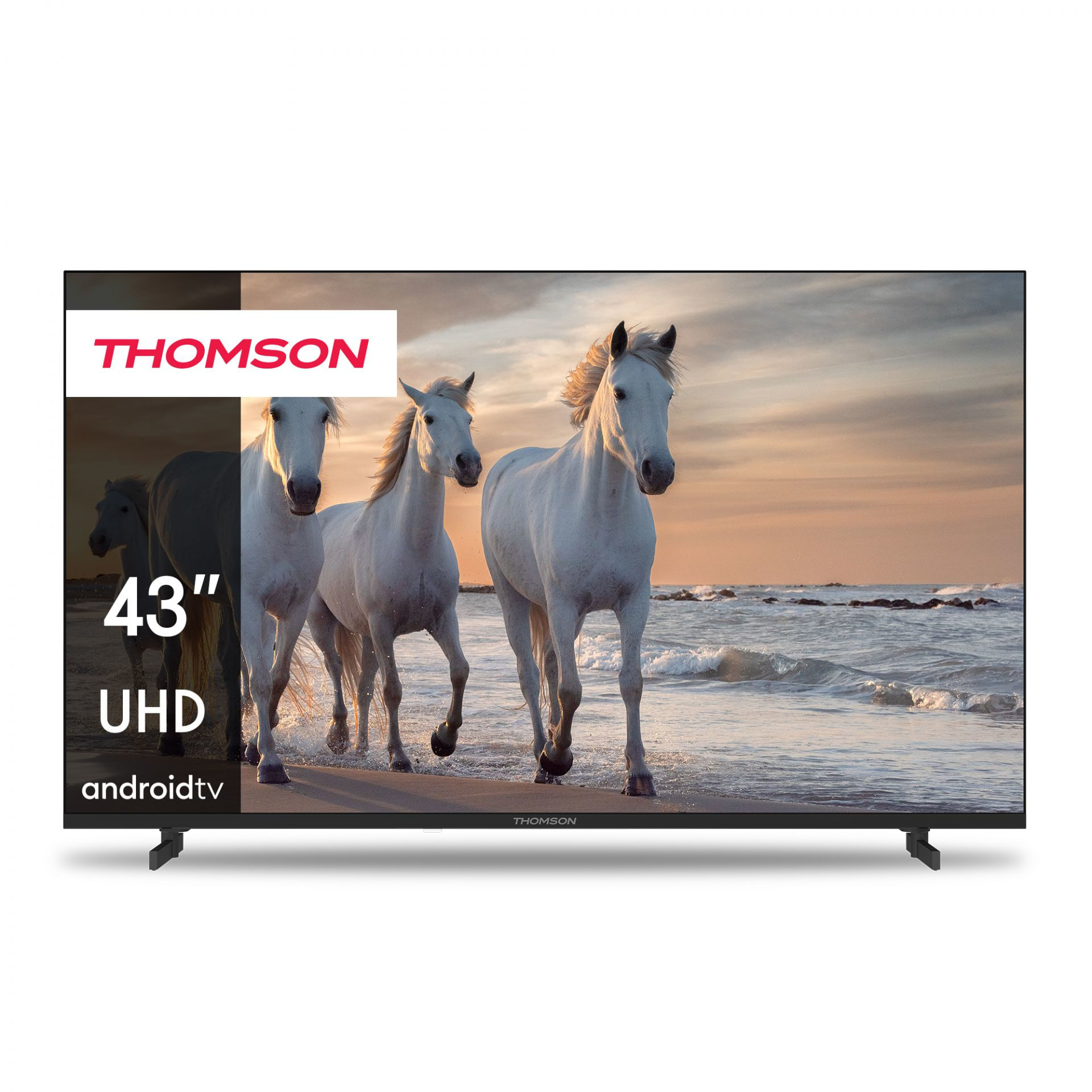 Thomson 43UA5S13W Smart TV 43 Pollici 4K Ultra HD Display LED Sistema Android TV DVBT2-C-S2 Classe F Thomson 43UA5S13 TV 109,2 cm (43") 4K Ultra HD Sm