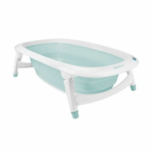 Badabulle B019401 vaschetta per bagnetto Polipropilene (PP), Elastomero Termoplastico (TPE) Blu, Bianco 35 L