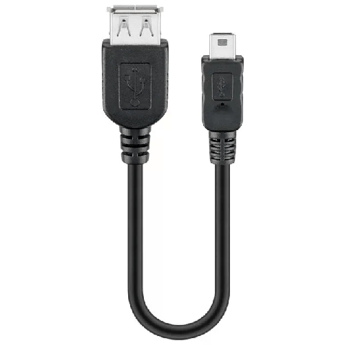 Goobay 95006 cavo USB 0,2 m USB 2.0 USB A Mini-USB B Nero