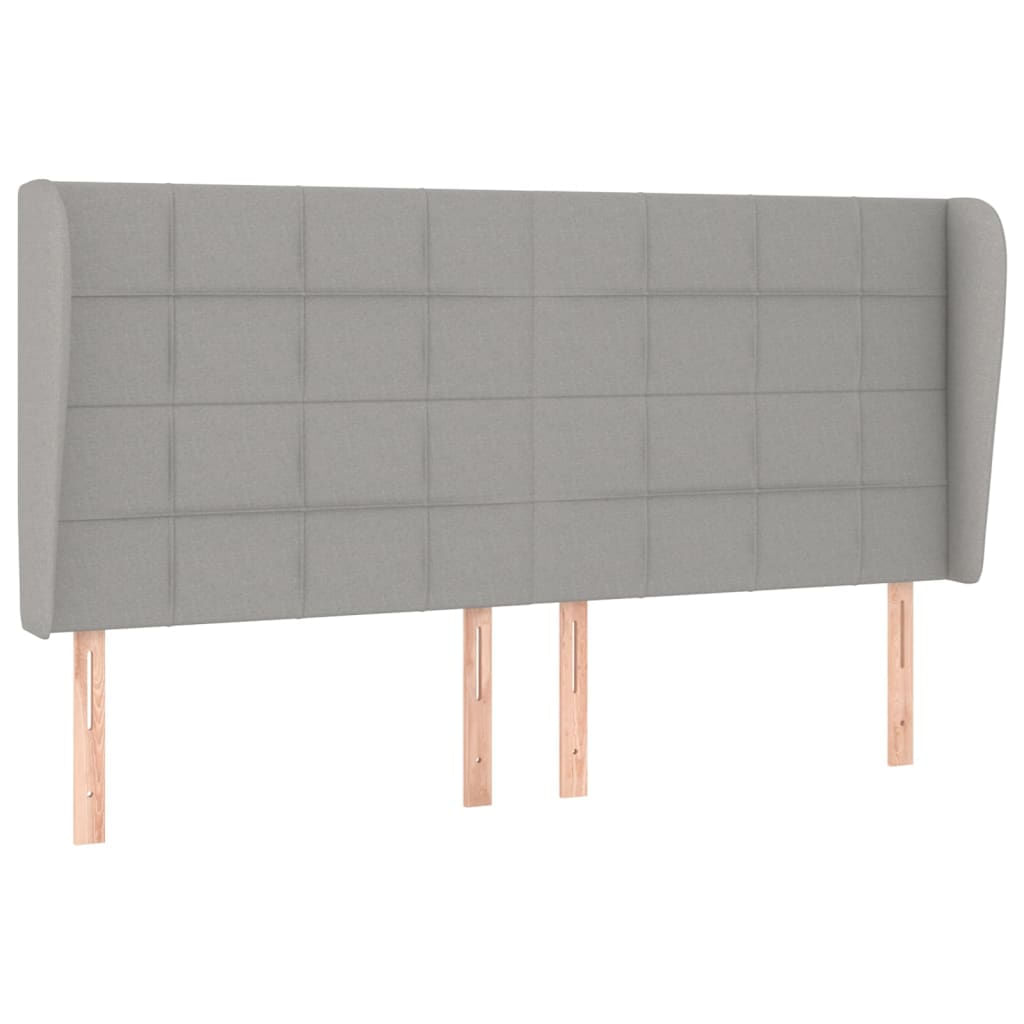 VidaXL Testiera ad Orecchio Grigio Chiaro 203x23x78/88 cm in Tessuto VidaXL 3117166 testiera e pedana Grigio chiaro