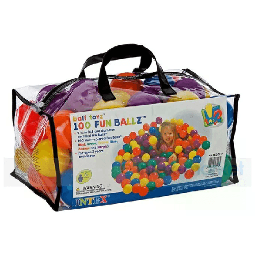 Intex Set 100 Pz Palline Colorate Da 6,5 Cm Gallegianti Per Bambini Per Gonfiabili Intex 49602NP giocattolo per immersioni e piscine