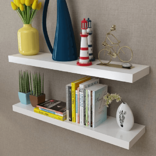 VidaXL 242184 scaffale Mensola galleggiante A muro MDF Bianco