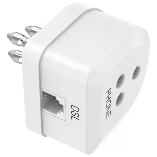 Hama Filtro ADSL spina tripolare / presa tripolare e presa Jack 6p4c