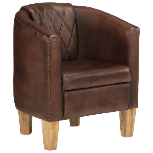 VidaXL Poltrona Cabriolet Marrone Chiaro in Vera Pelle VidaXL 359640 poltrona