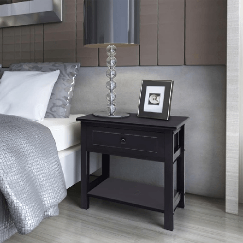 VidaXL Comodini 2 pz in Legno Neri VidaXL 242873 comodino Nero