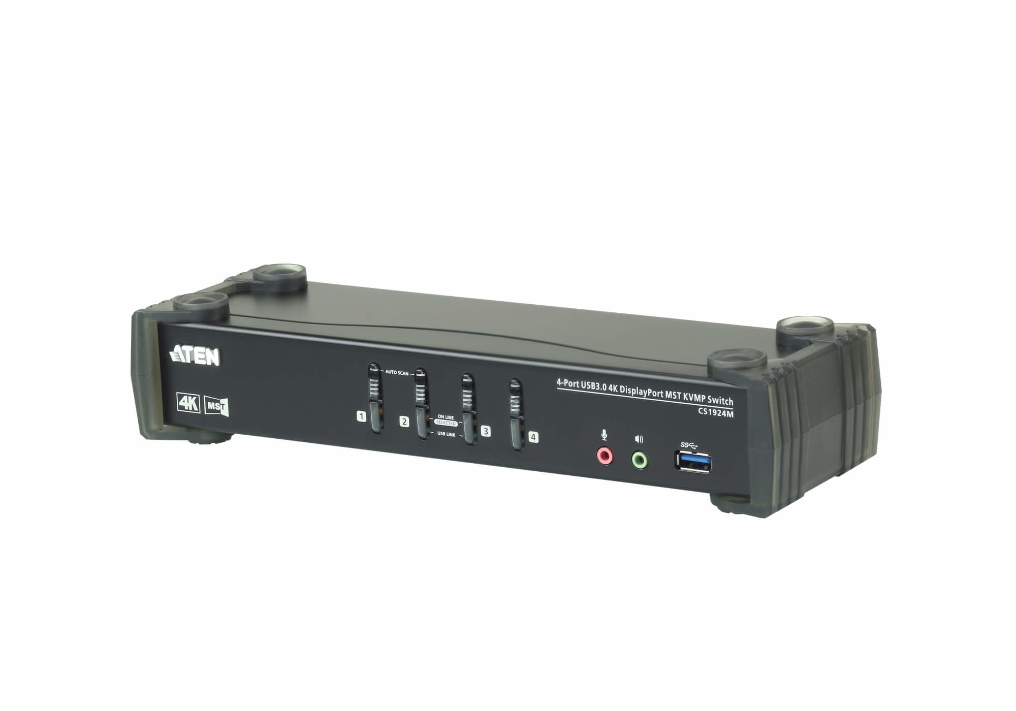 ATEN Switch 4K DisplayPort MST KVMP USB 3.0 a 4 porte (cavi inclusi)