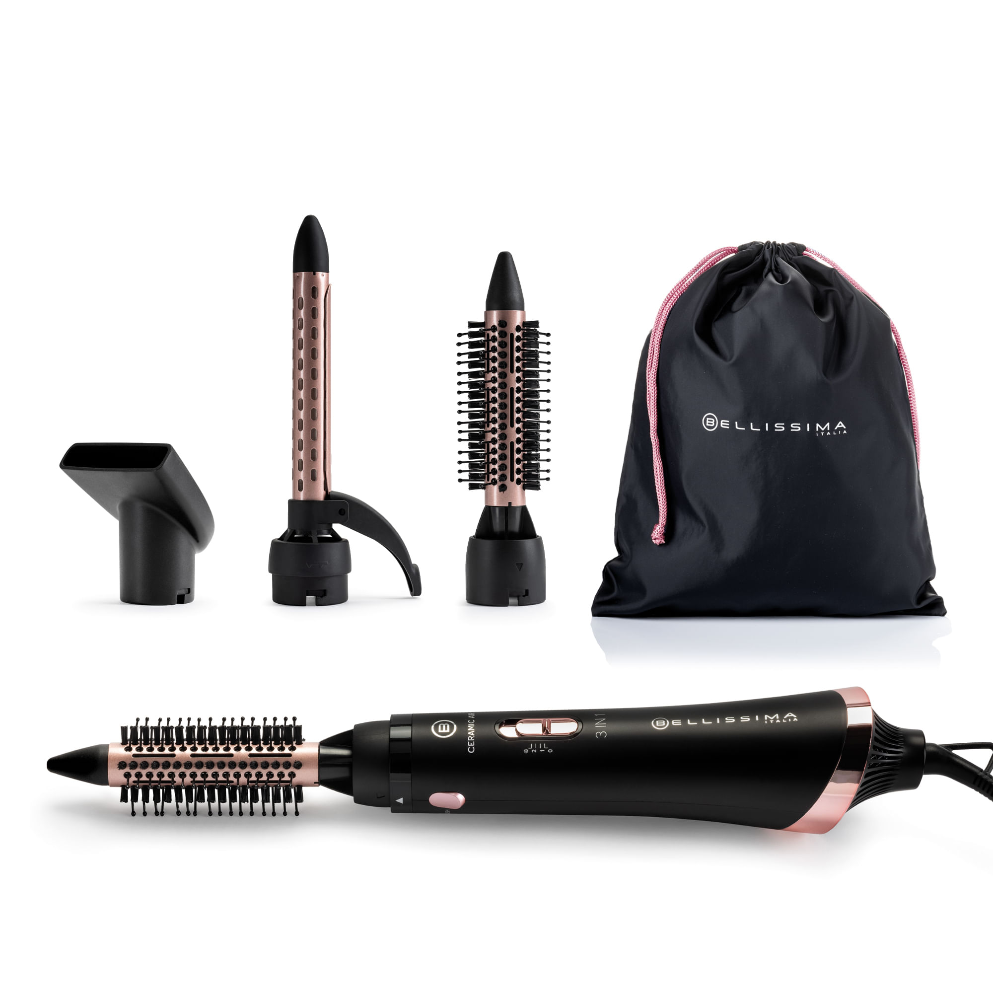 Imetec Bellissima Imetec Ceramic Air, Modellatore aria calda 3 in 1, per capelli corti e medi, 800 W, modella e asciuga Bellissima Imetec Ceramic Air,