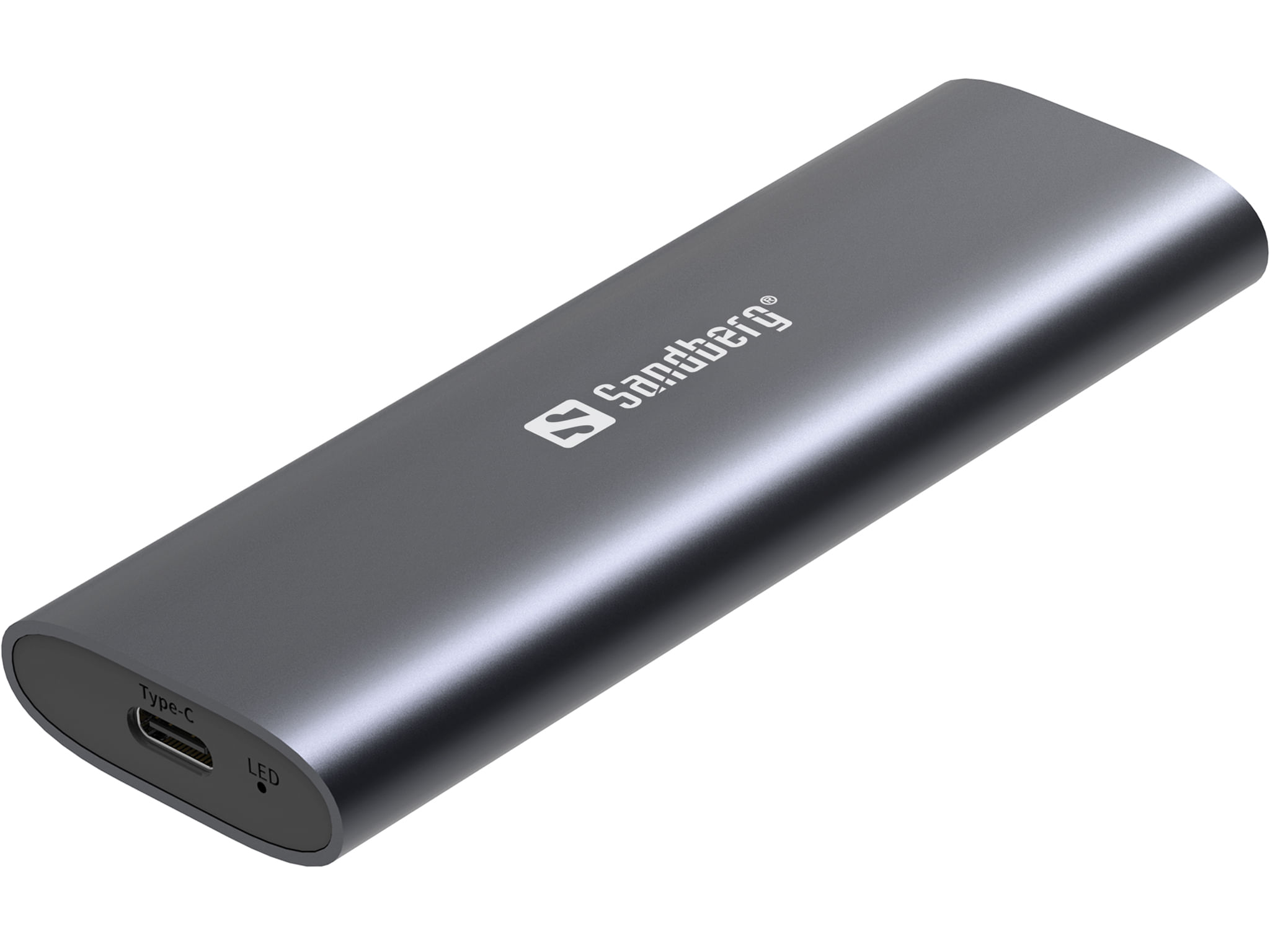 Sandberg Box per 1 SSD M.2 NVME - interfaccia USB type C 3.2 - Colore grigio scuro - Fornito con cavo USB Type C Sandberg 136-39 contenitore di unità